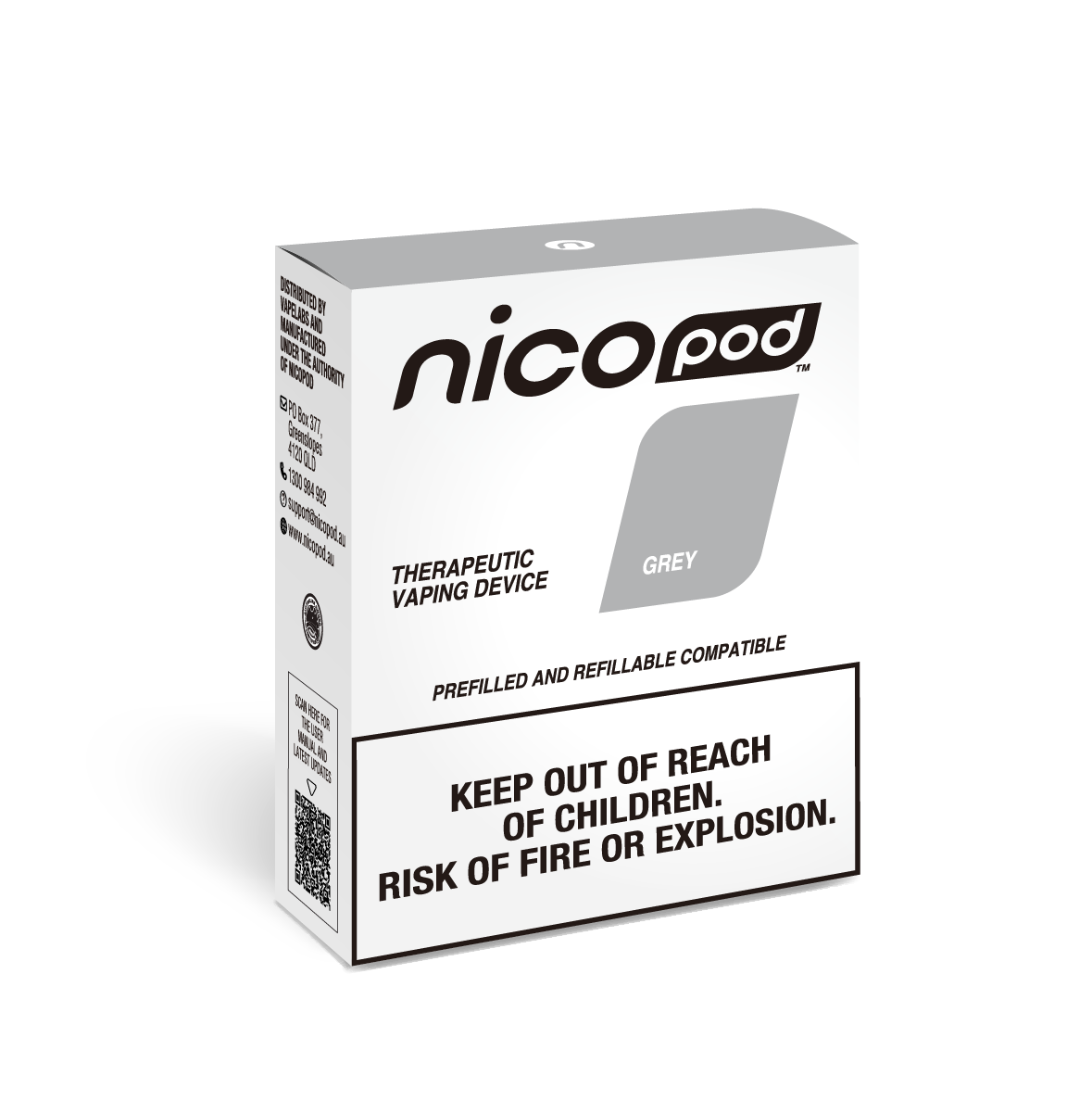 NICOPOD THERAPEUTIC VAPING DEVICE (2ML)